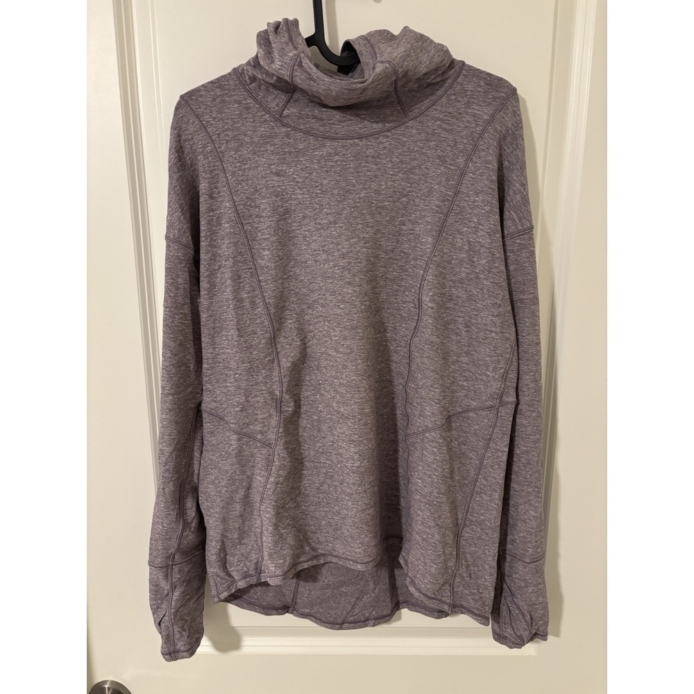 Lululemon Hooded Long Sleeve Top Purple Heathered Women's Size Small LW3CMKS